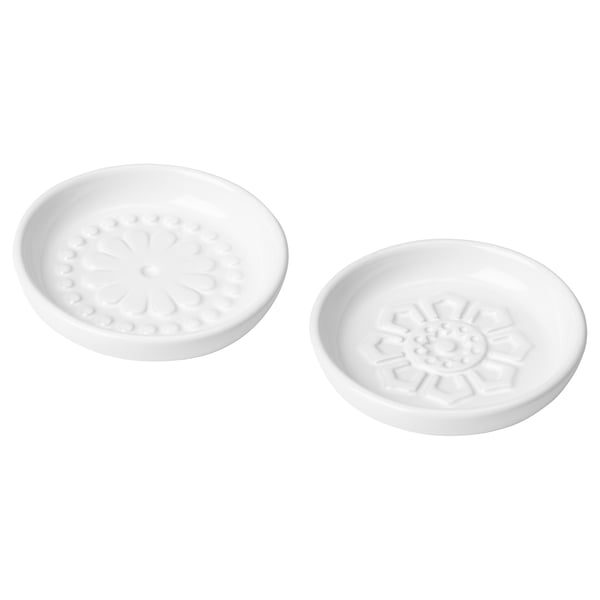 FÖSSTA Sauce dish, set of 2, white/medallion pattern IKEA