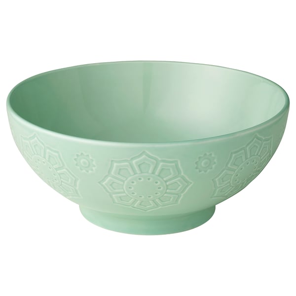 FÖSSTA Serving bowl, green/medallion, 9" IKEA