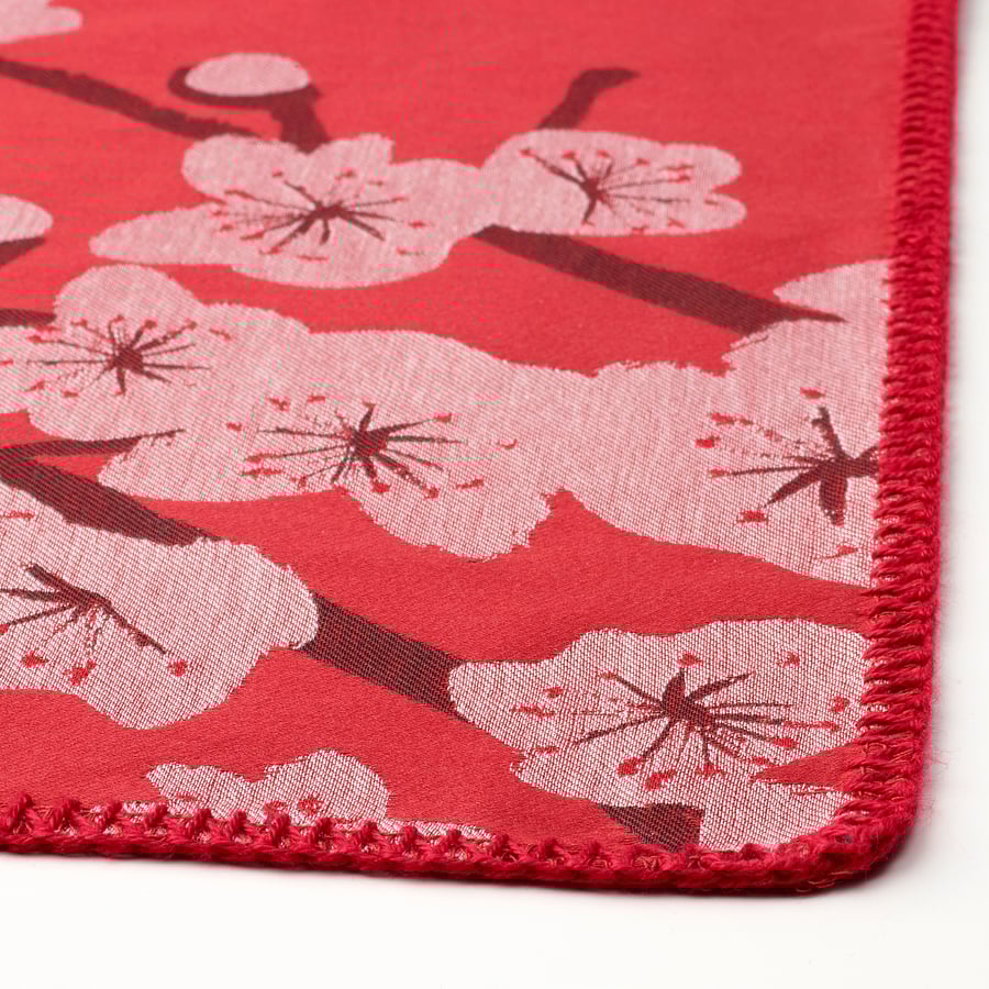 FÖSSTA Table runner, red/plum blossom, 14x51" IKEA