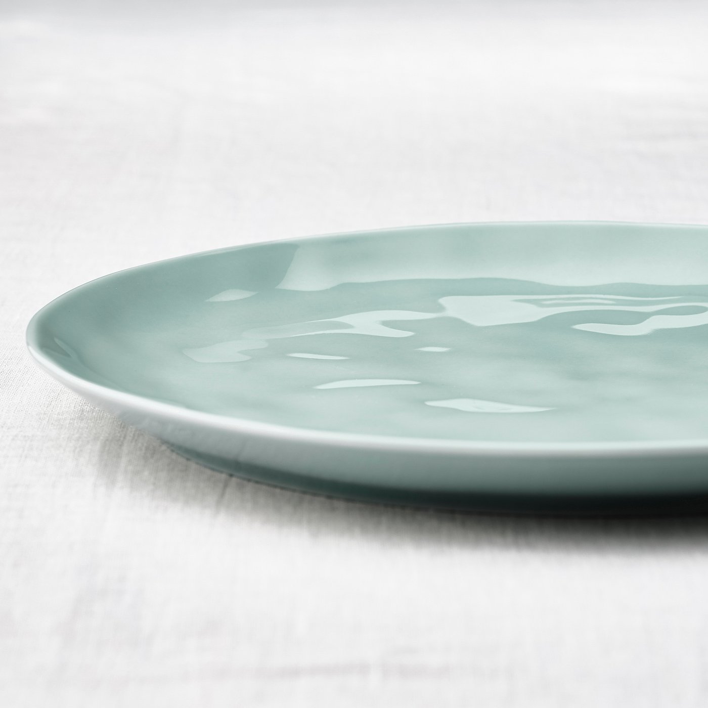 Plate, turquoise/gray 4