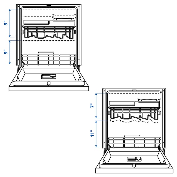 Illustration with measurements for the product: FORNABODA.