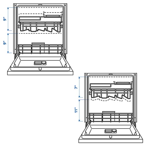 Illustration with measurements for the product: FORNABODA.