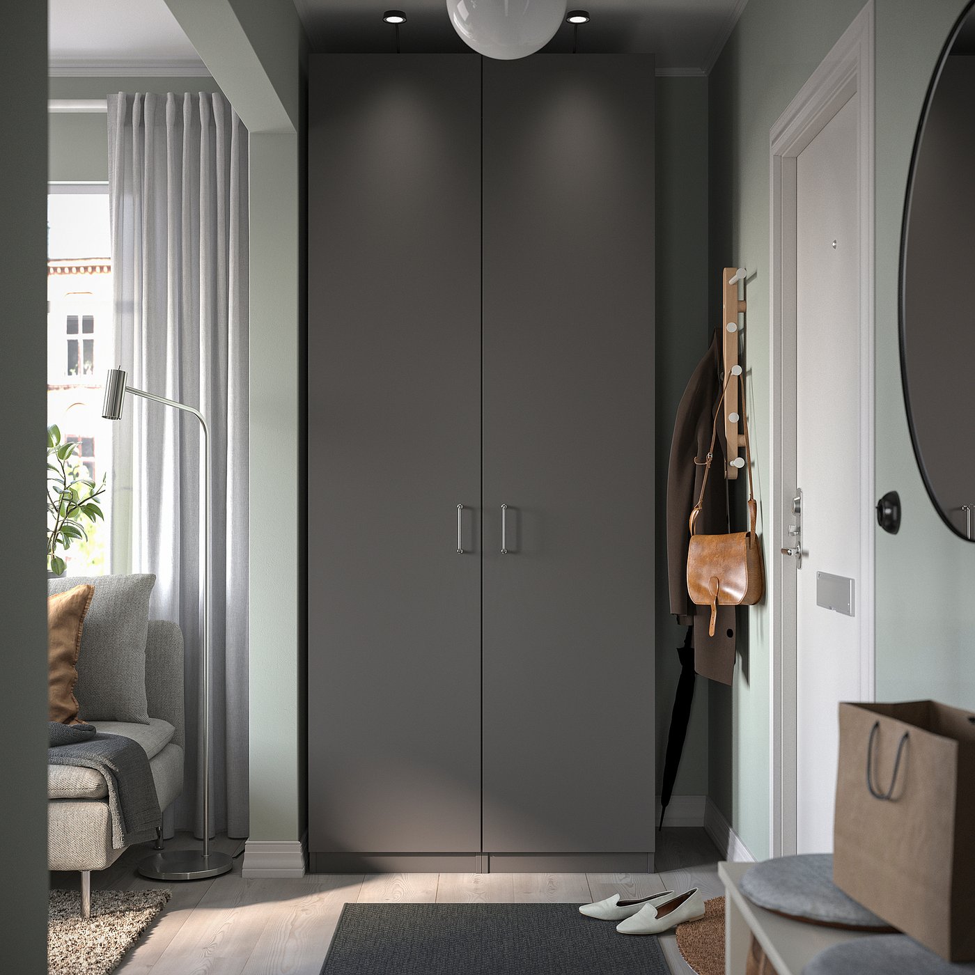 pax 扉 FORSAND door, dark gray, 191/2x903/8