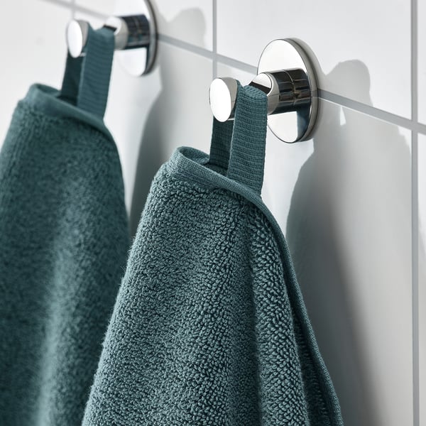 VÅGSJÖN Hand towel, dark gray, 16x28 - IKEA