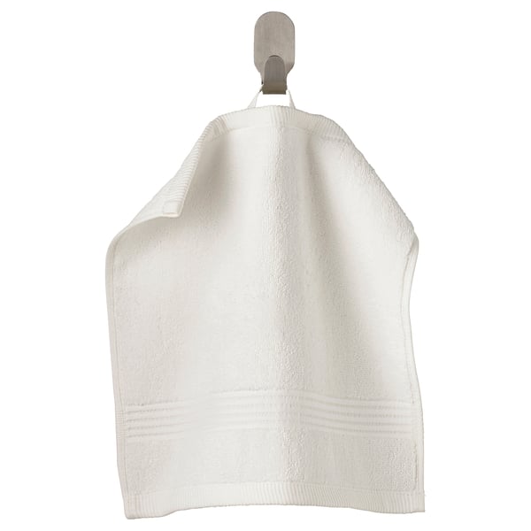 FREDRIKSJÖN Washcloth, white, 12x12 "