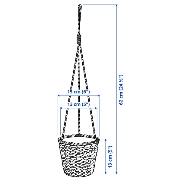 FRIDFULL Hanging planter, water hyacinth, 4 ¾ "