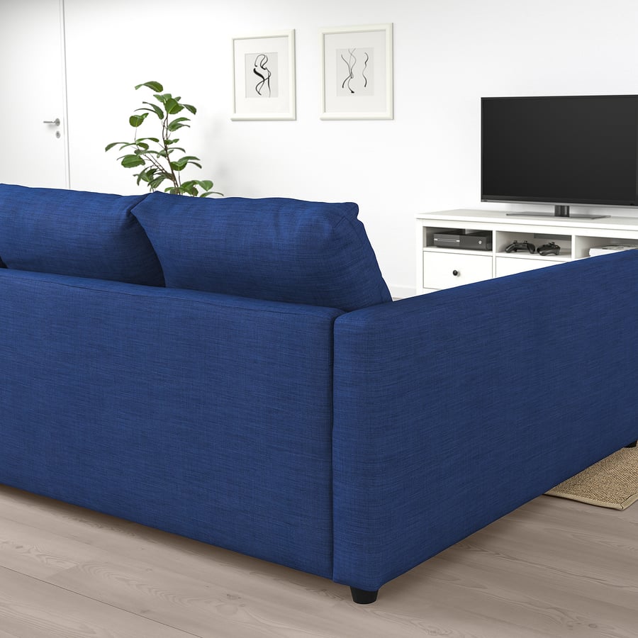 FRIHETEN sleeper sectional,3 seat w/storage, Skiftebo blue IKEA