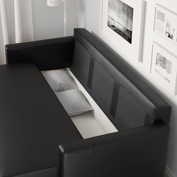 FRIHETEN Sleeper sofa, Bomstad black IKEA