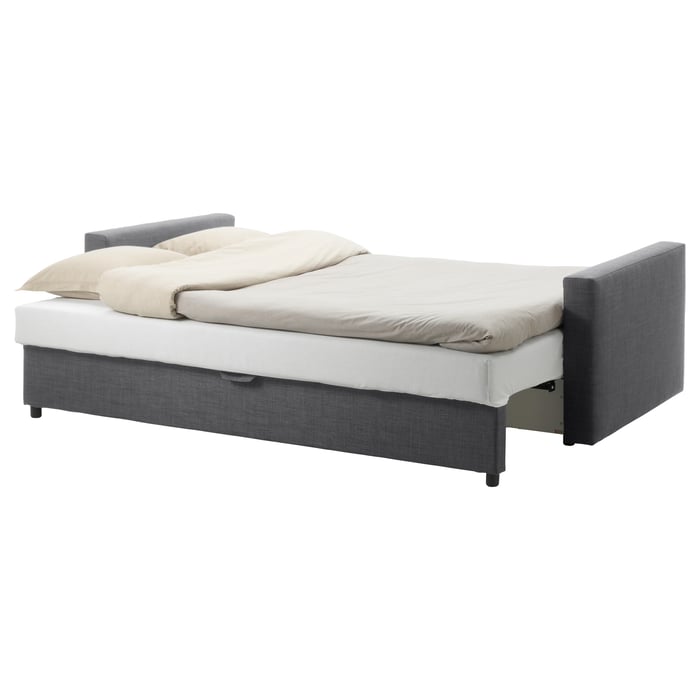 FRIHETEN sleeper sofa, Skiftebo dark gray IKEA