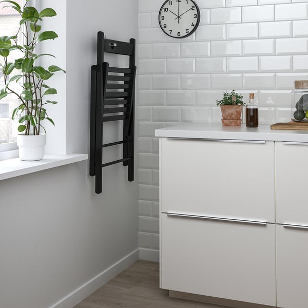 FRÖSVI silla plegable, blanco/Knisa gris claro - IKEA