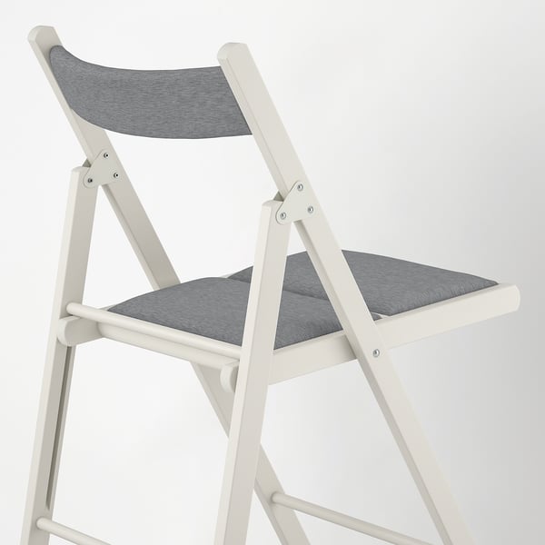 FRÖSVI Folding chair, white/Knisa light gray - IKEA