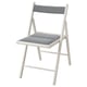 FRÖSVI Folding chair, white/Knisa light gray