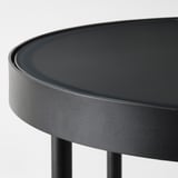 FRÖTORP Side table, anthracite marble effect/black glass, 18 7/8 "