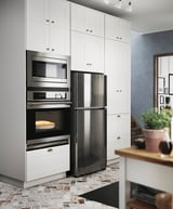 FRYSBAR Top-freezer refrigerator, Stainless steel, 13.9 cu.ft