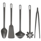 FULLÄNDAD 5-piece kitchen utensil set, gray