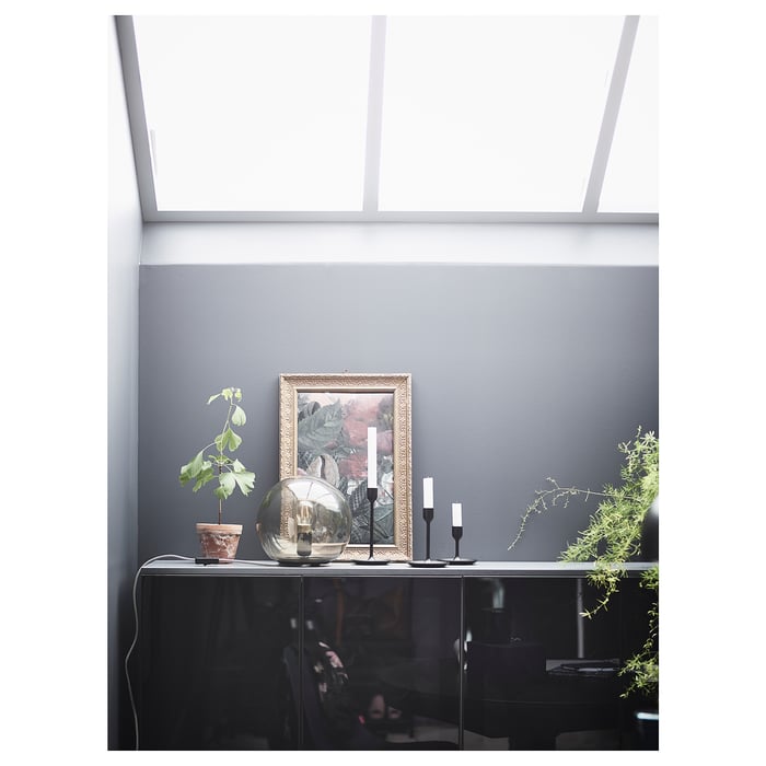 FULLTALIG candlestick, set of 3, black IKEA