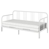 FYRESDAL daybed with 2 mattresses, white/Åsvang medium firm, Twin 