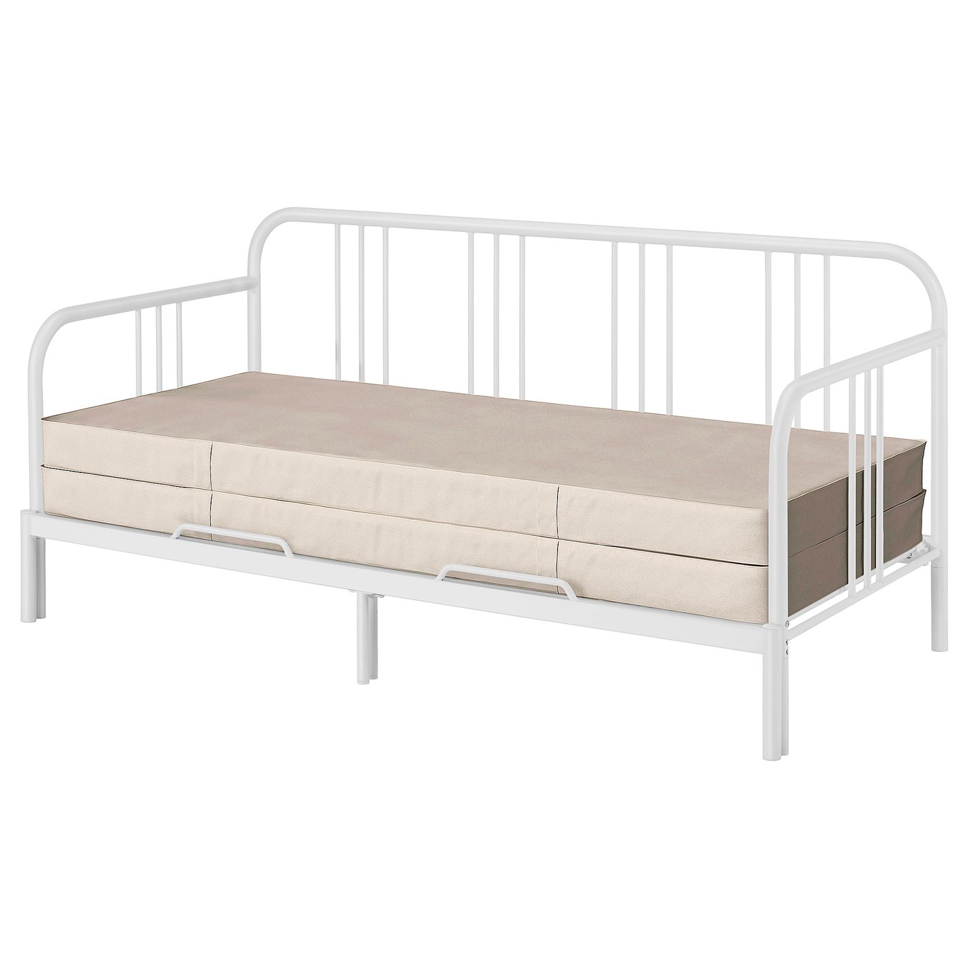 FYRESDAL daybed with 2 mattresses, white/Vannareid firm, Twin - IKEA