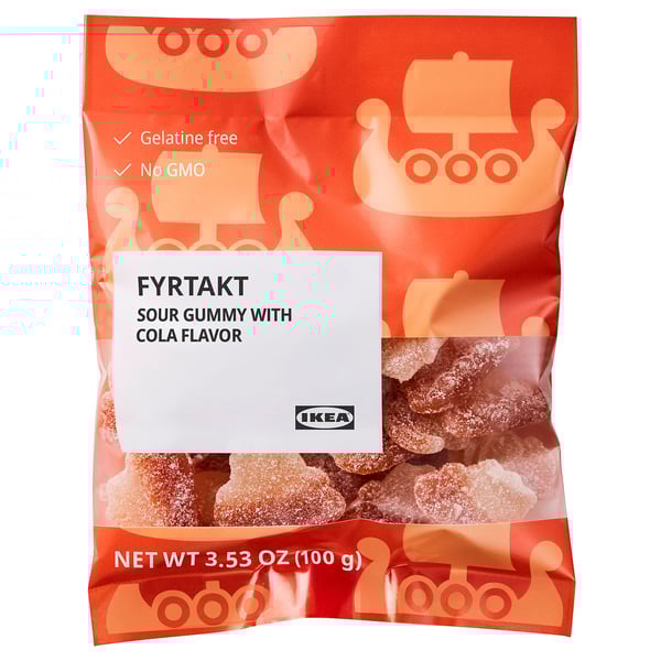FYRTAKT Sour jelly candy, cola flavor, 0 lb
