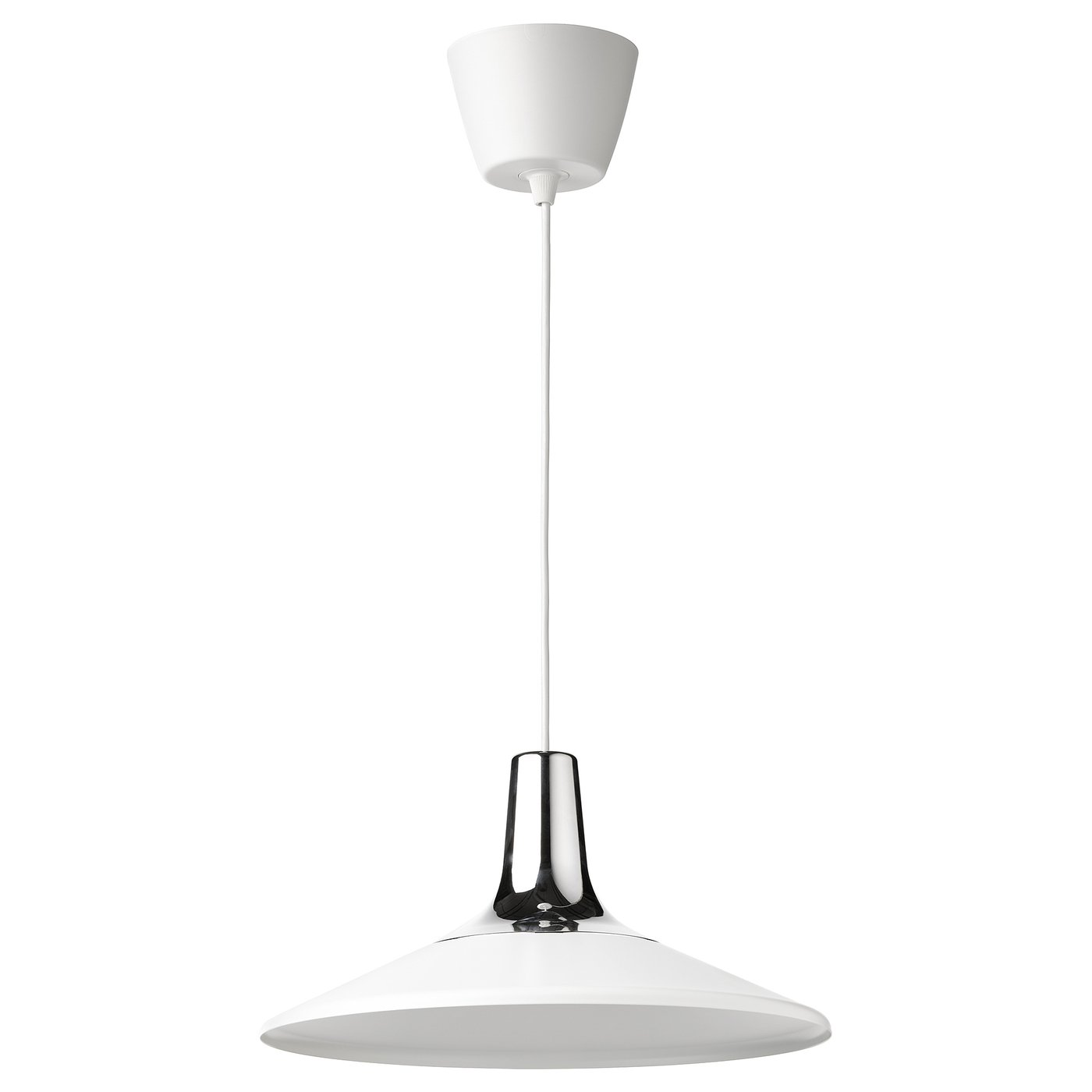 FYRTIOFYRA pendant lamp, chrome effect/white, 15