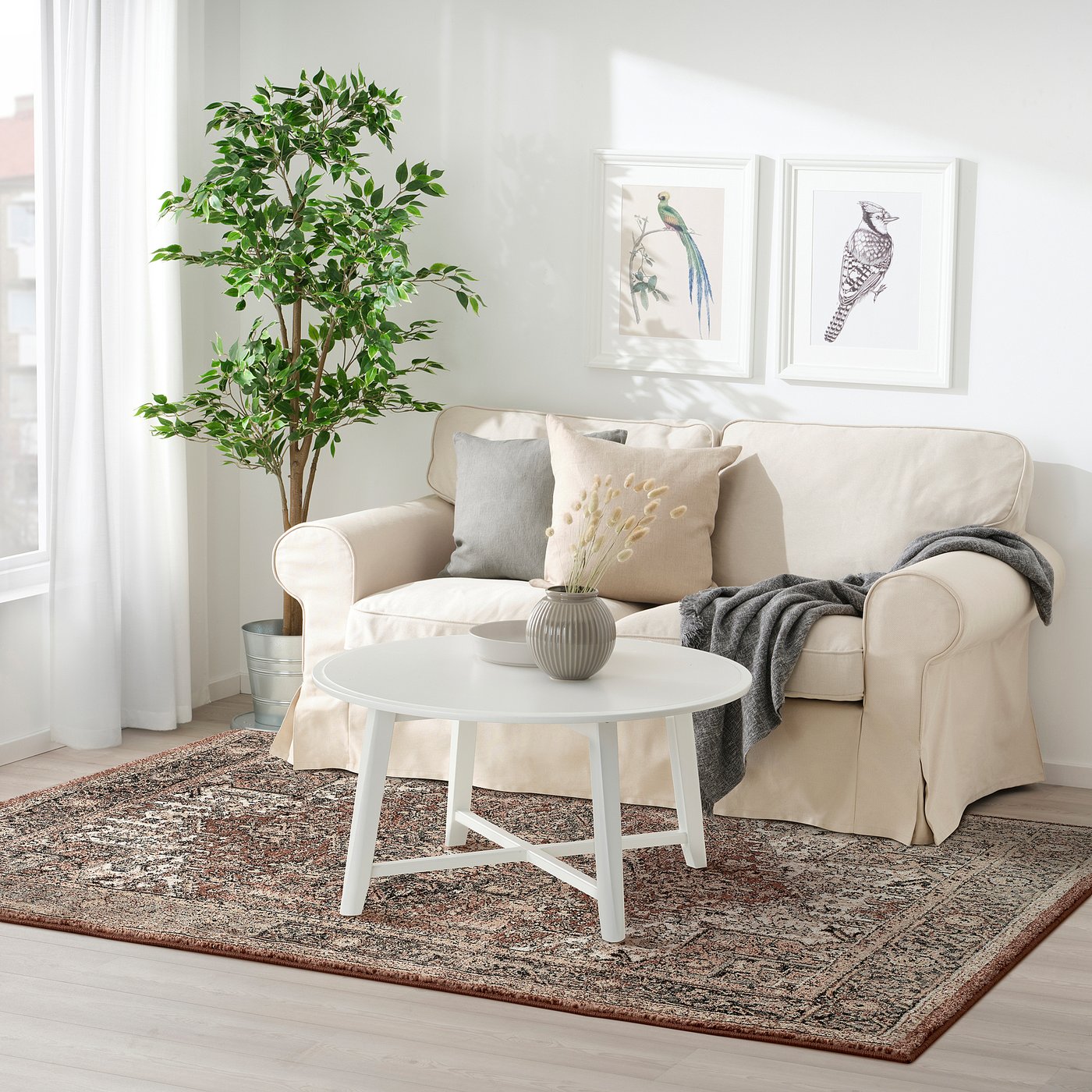 GADBJERG rug, low pile, red-pink, 5'3