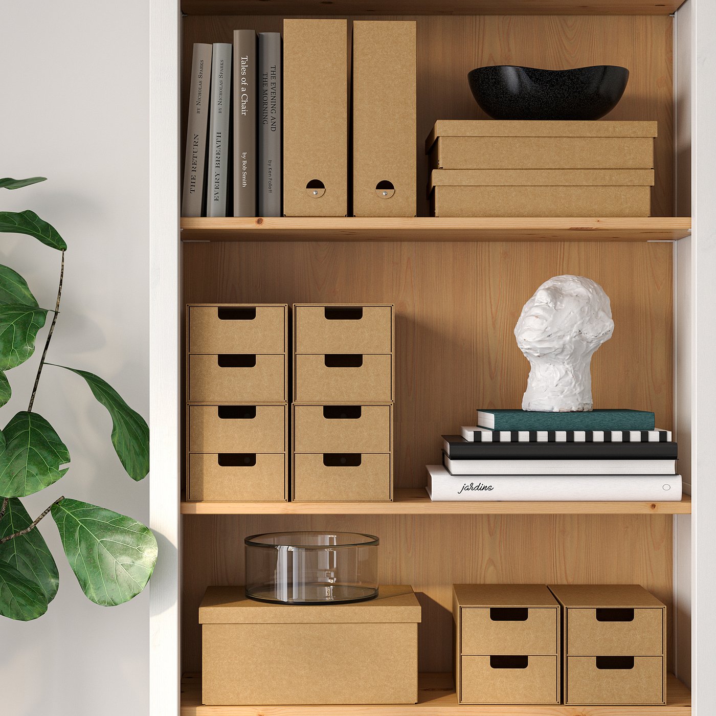 Mini chest with 2 drawers, natural 5