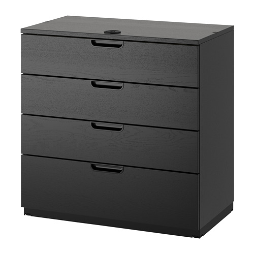 GALANT Drawer unit black stained ash veneer IKEA