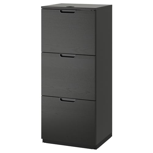 GALANT File cabinet - black stained ash veneer 20 1/8x47 1/4 "