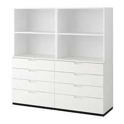 GALANT storage combination with drawers, white