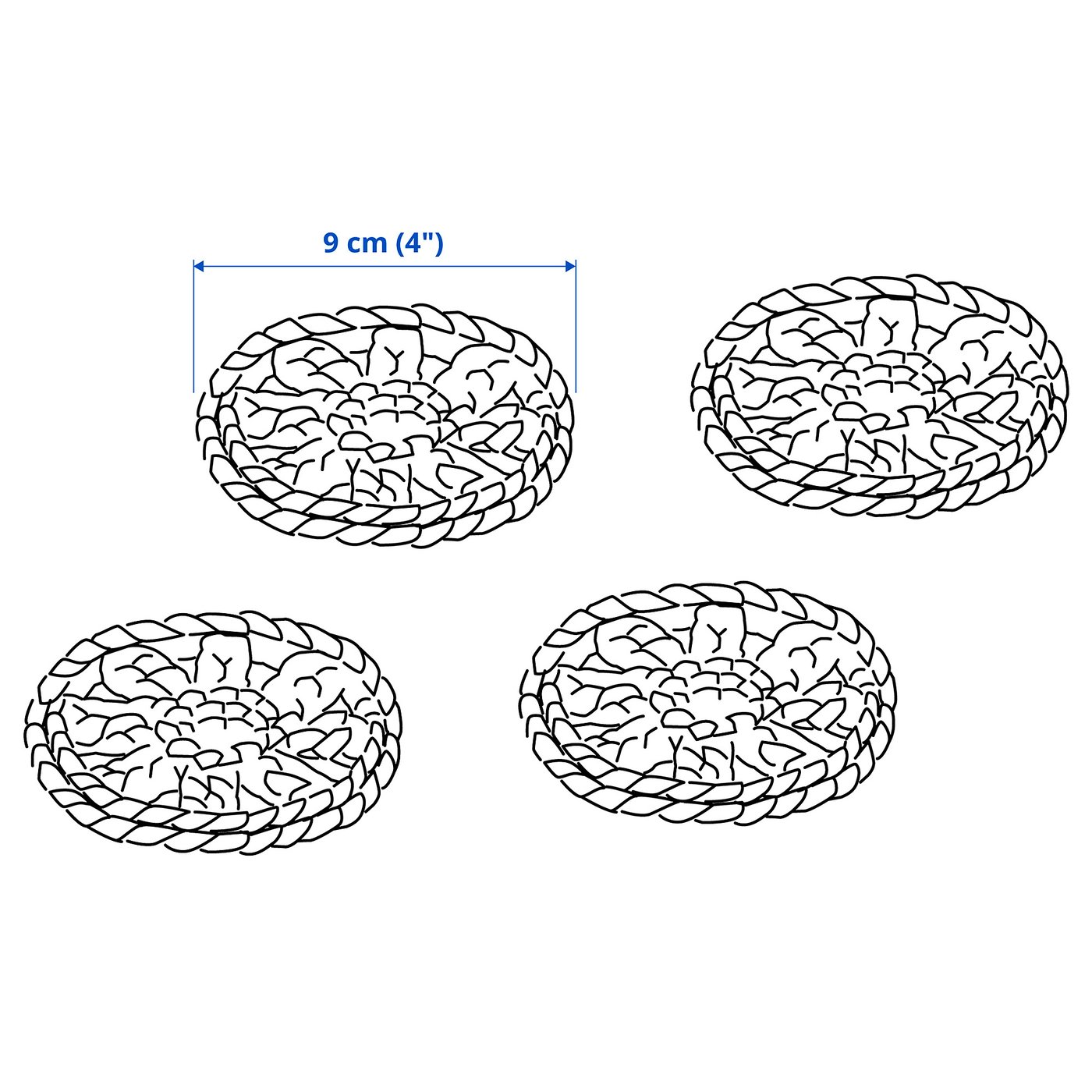 GALLSOPP coaster, natural/sedge handmade - IKEA