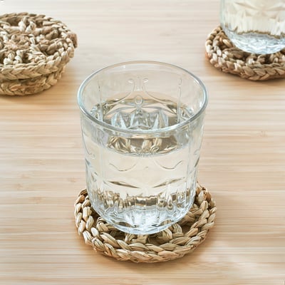 GALLSOPP Coaster, natural/sedge handmade