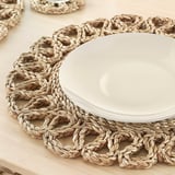 GALLSOPP Place mat, natural/sedge handmade, 14 ½ "