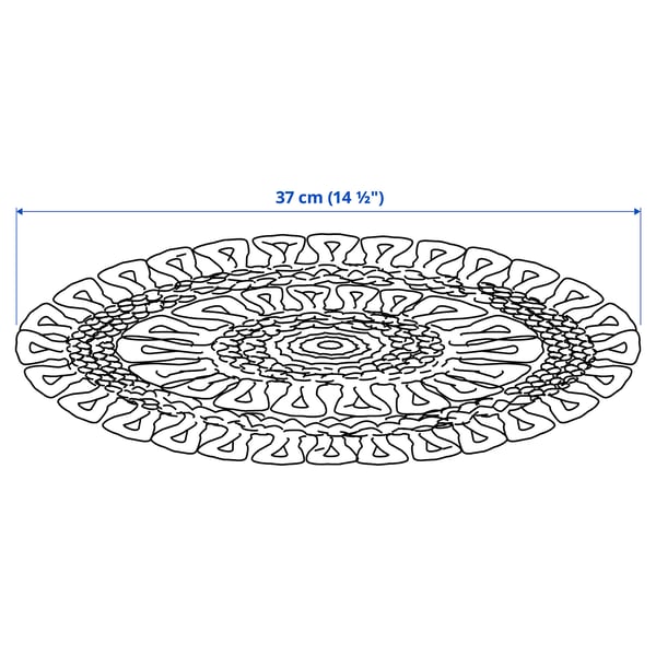 GALLSOPP Placemat, natural/sedge handmade, 14 ½ "