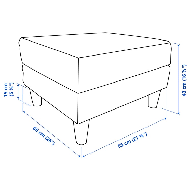 GAMMALBYN ottoman, gray IKEA