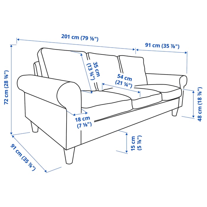 GAMMALBYN sofa, red IKEA