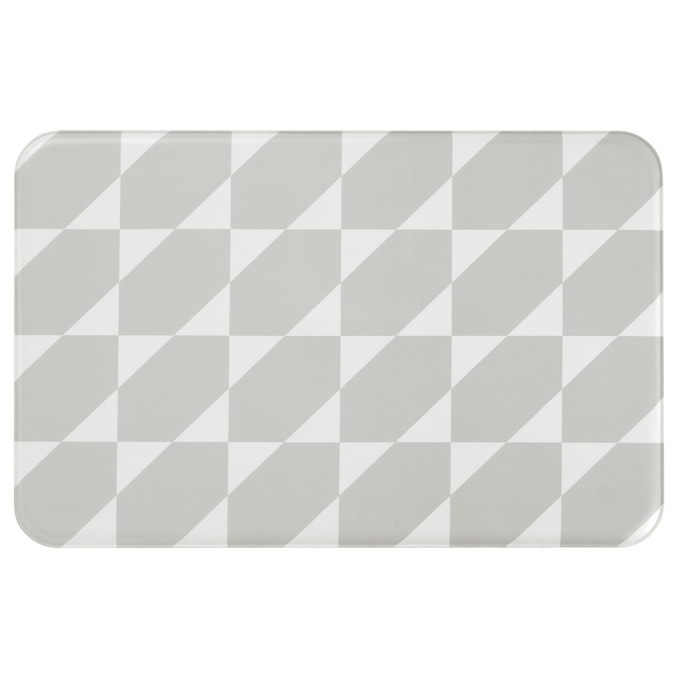 Kitchen Mat, Gray/White