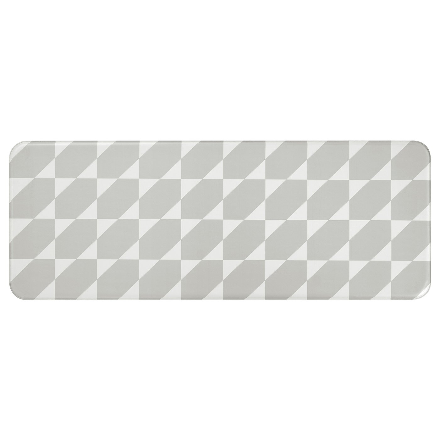 Kitchen Mat, Gray/White