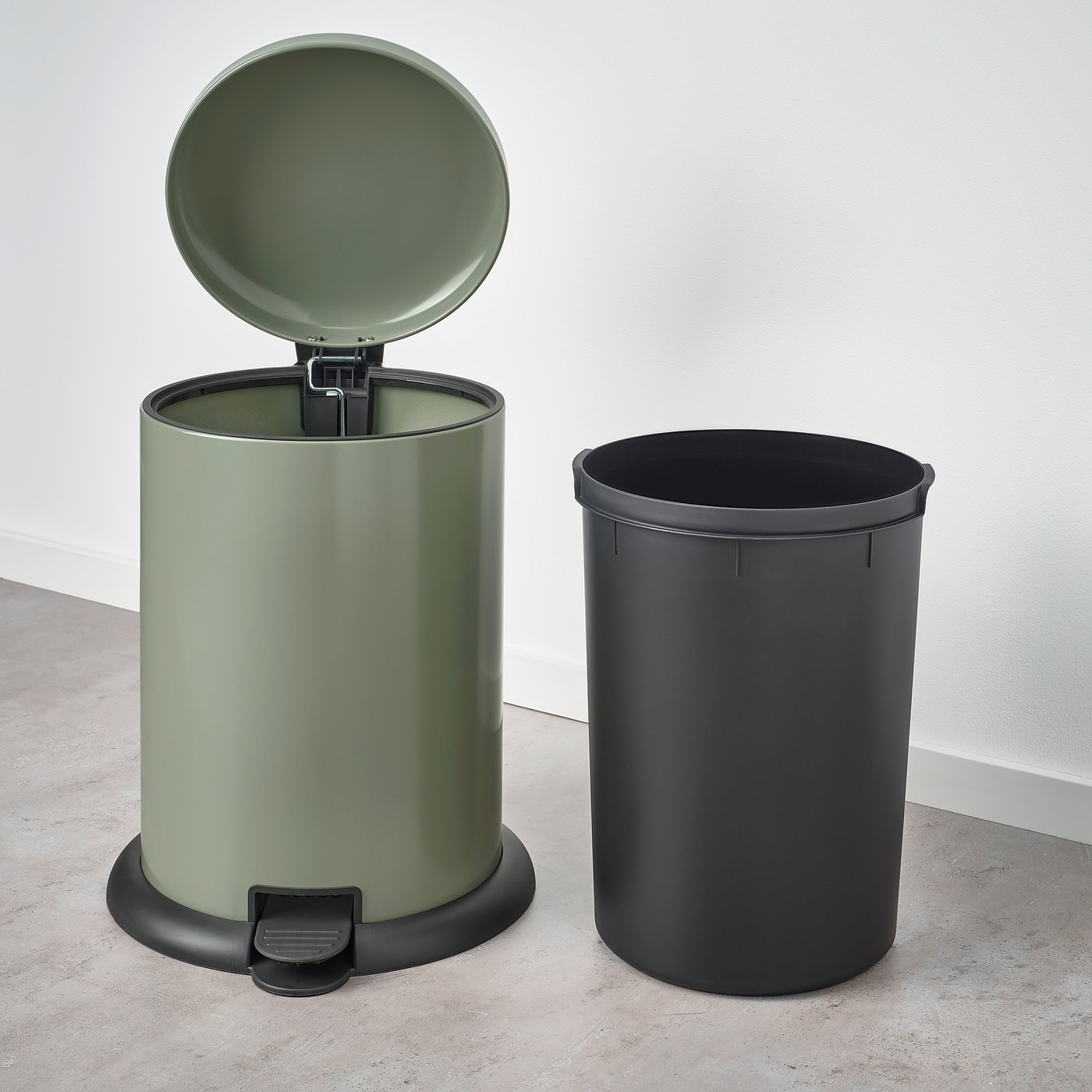 Pedal bin, gray-green 5