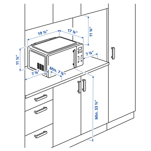 Illustration with measurements for the product: GÅTEBO.