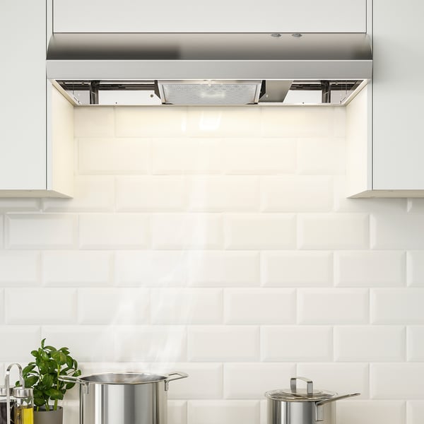 GENOMDRIVA Under cabinet extractor hood, Stainless steel - IKEA