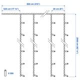 GETKÅL LED lighting curtain, outdoor, 315 "