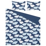 GETRUTA Comforter set, blue/white, King