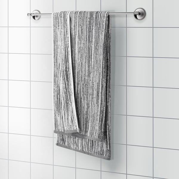 GETSJÖN Bath towel, gray, 28x55" IKEA