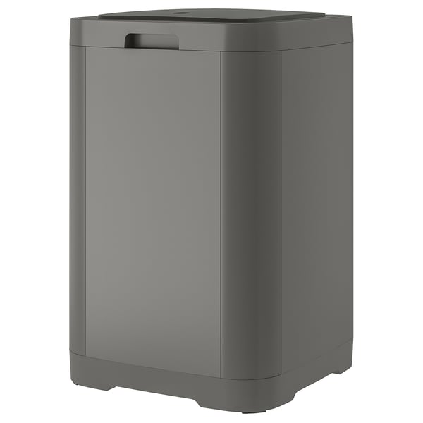 GIGANTISK Touch top trash can, dark gray, 16 gallon IKEA
