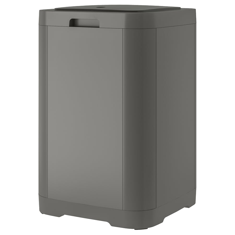 GIGANTISK Touch top trash can, dark gray, 16 gallon IKEA