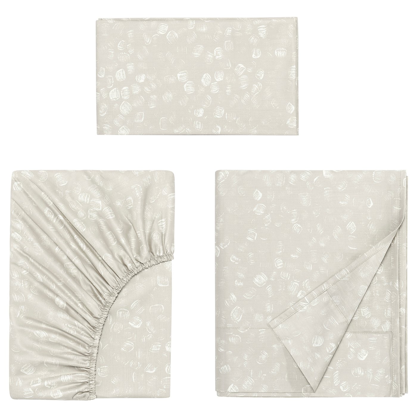 Sheet Set, Beige/White