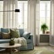 GINSTMOTT curtains, 1 pair, beige/with eyelets, 57x98" - IKEA