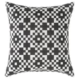 GINSTSÄCKMAL Cushion cover, black/white, 20x20 "