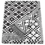 GINSTSÄCKMAL Throw, black/white, 51x67 "