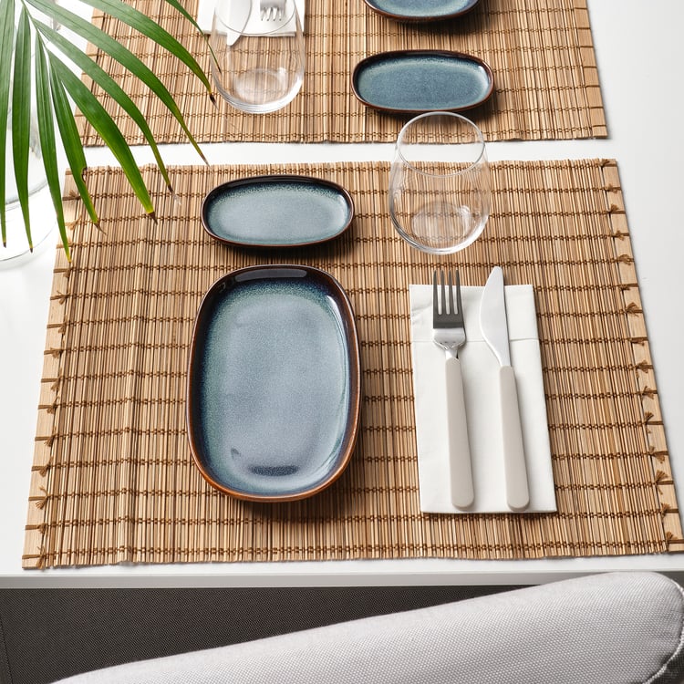 GLADELIG plate, blue, 8x5" IKEA